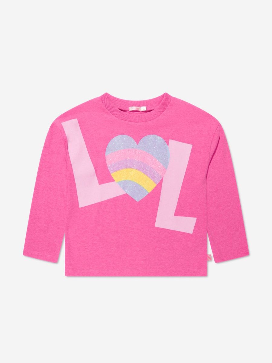 Teen Billieblush Sweatshirts & Hoodies | Girls Long Sleeve T-Shirt In Pink