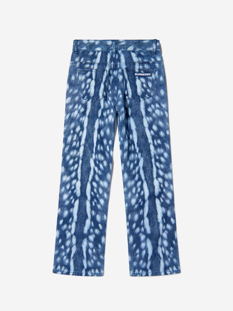 Girls Burberry Kids Trousers | Girls Cotton Deer Print Woven Trousers