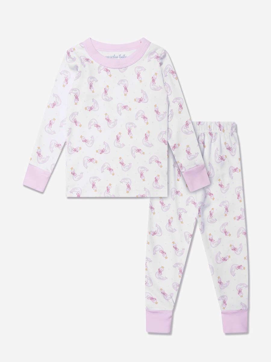 Girls Magnolia Baby Nightwear & Pyjamas | Baby Girls Princess Swan Long Pyjamas In White