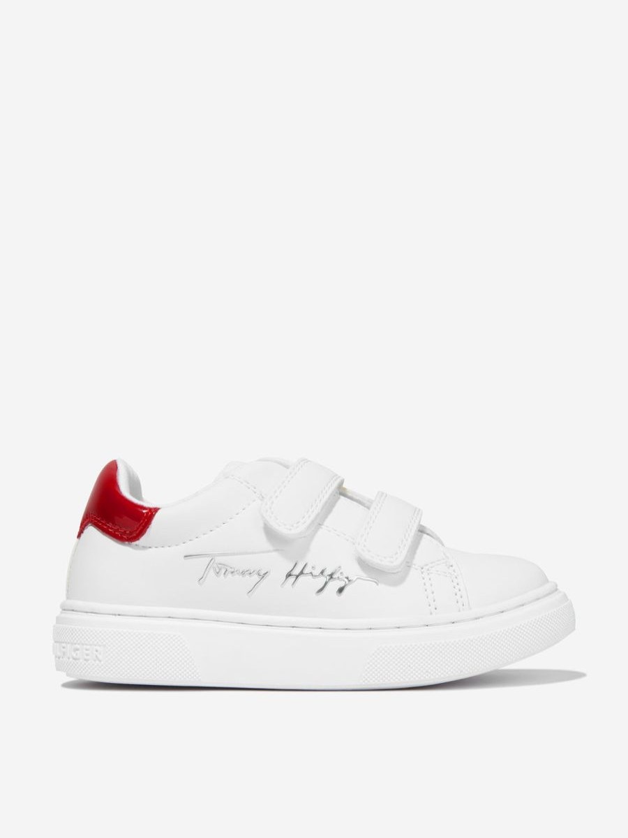 Teen Tommy Hilfiger Footwear | Tommy Hilfiger - Girls Low Cut Velcro Strap Trainers | Childsplay Clothing