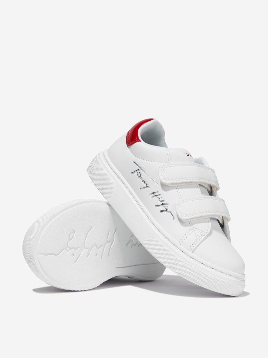 Teen Tommy Hilfiger Footwear | Tommy Hilfiger - Girls Low Cut Velcro Strap Trainers | Childsplay Clothing