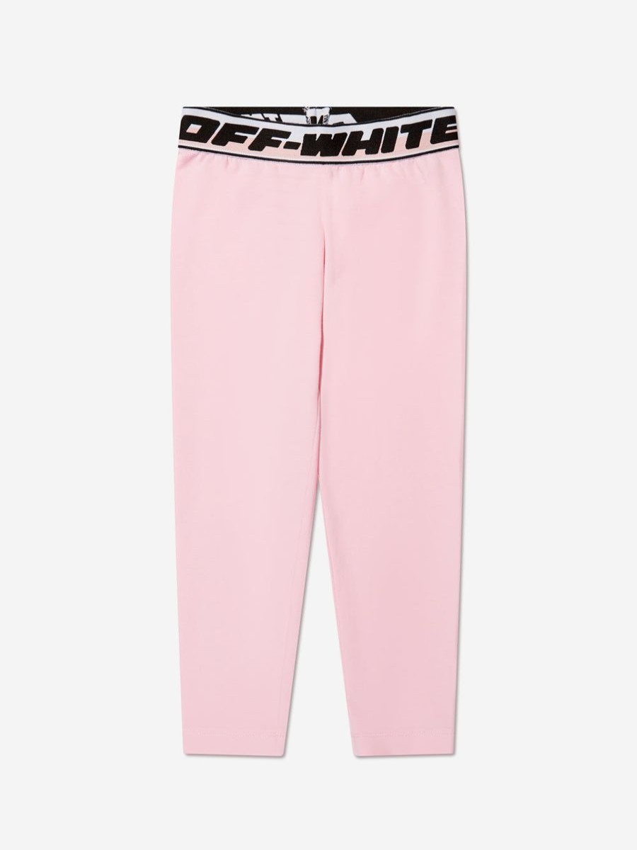 Girls Off-White Leggings | Girls Logo Band Leggings In Pink