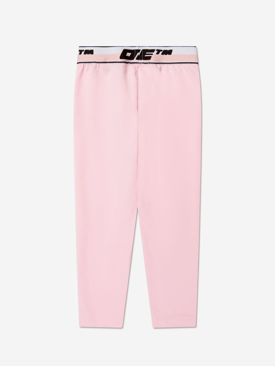 Girls Off-White Leggings | Girls Logo Band Leggings In Pink