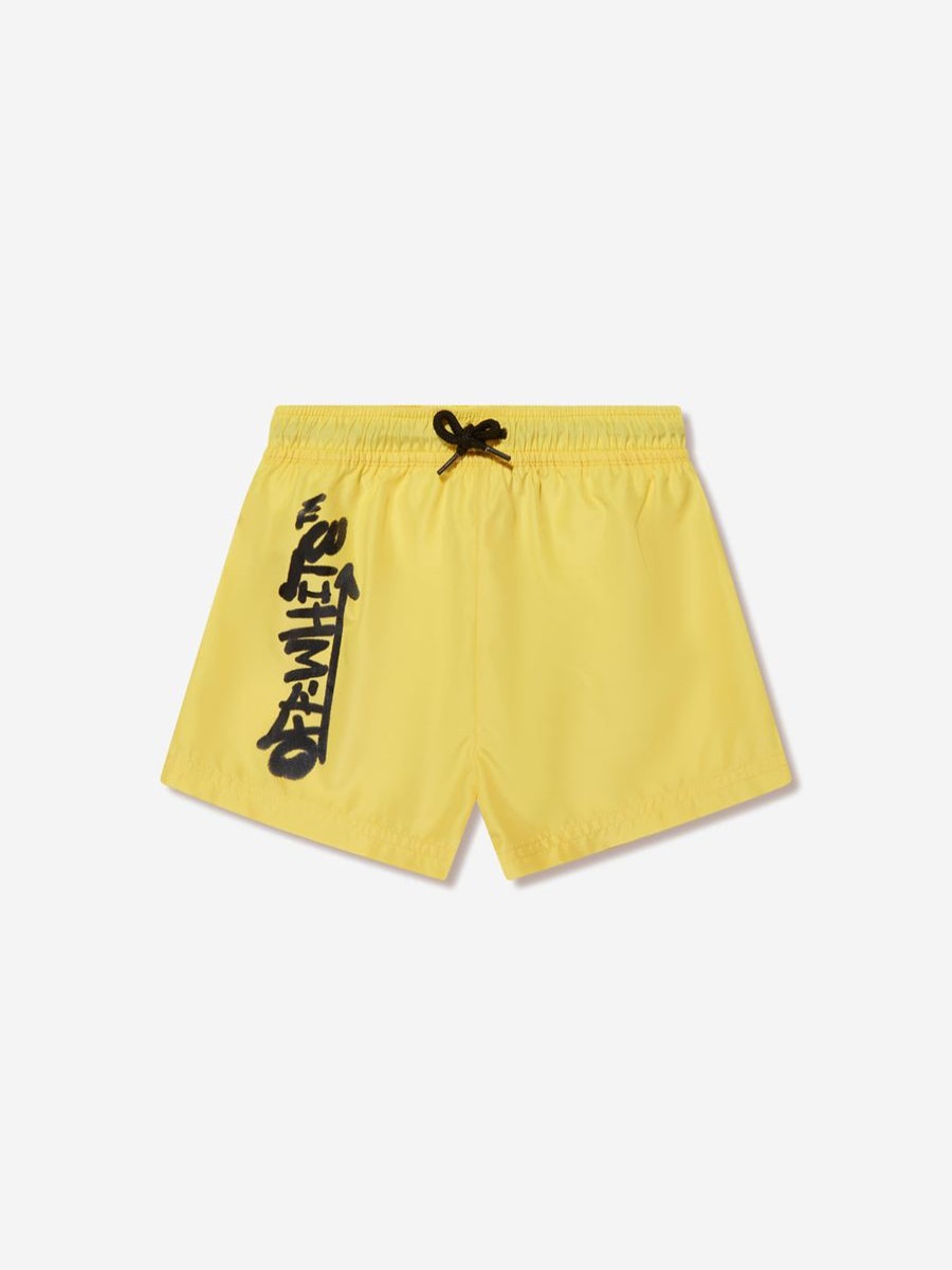 Teen Off-White Swimwear | Boys Off Graffiti Swim Shorts In Yellow