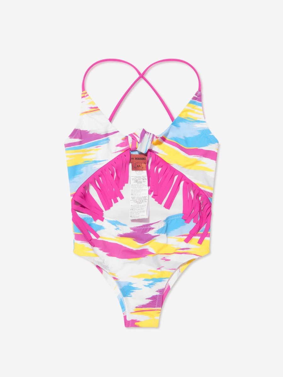 Teen Missoni Swimwear | Girls Cut Out Swimsuit In Multicolour