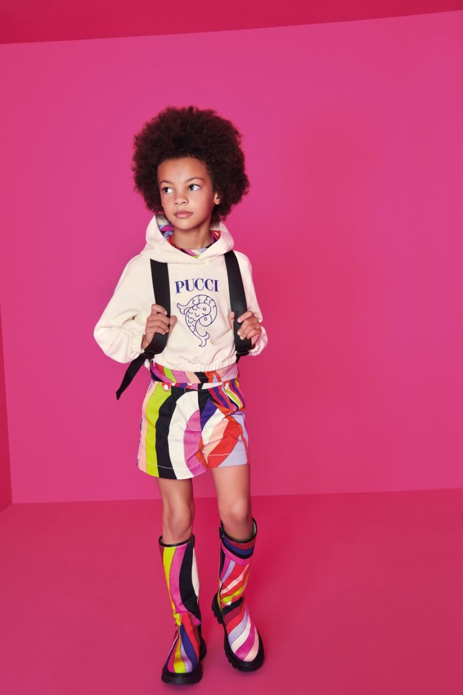 Teen Emilio Pucci Sweatshirts & Hoodies | Girls Iride Print Shorts In Multicolour