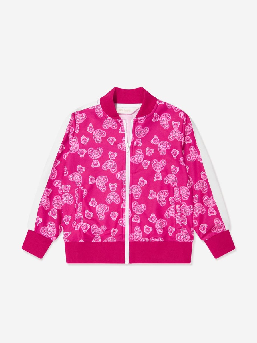 Teen Palm Angels Shorts | Girls Aop Bears Paisley Track Jacket In Pink