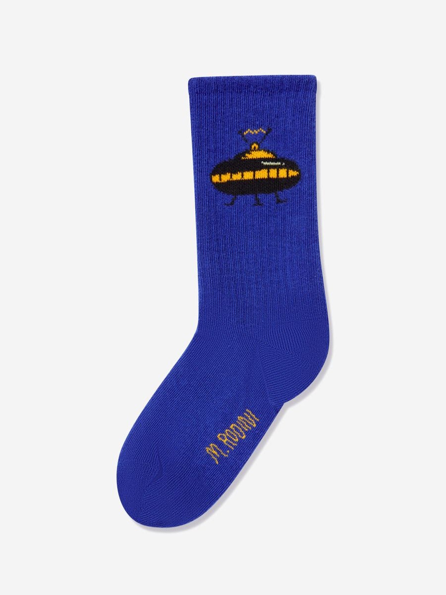 Teen Mini Rodini Accessories | Kids Organic Cotton 3 Pack Ufo Socks In Multicolour