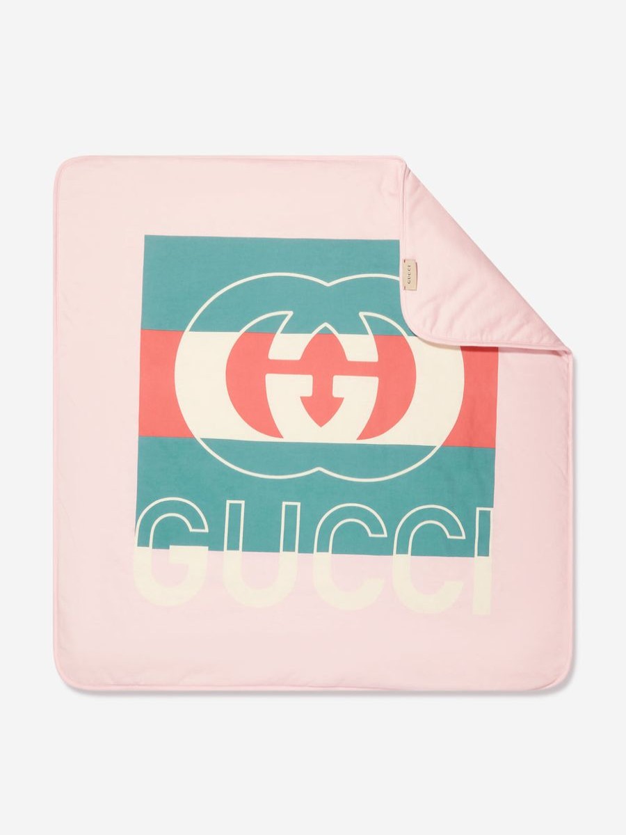 Baby Gucci Kids Blankets | Baby Girls Logo Blanket In Pink