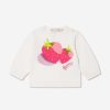 Girls Bonpoint Sweatshirts & Hoodies | Bonpoint - Baby Girls Strawberry Sweater In White | Childsplay Clothing