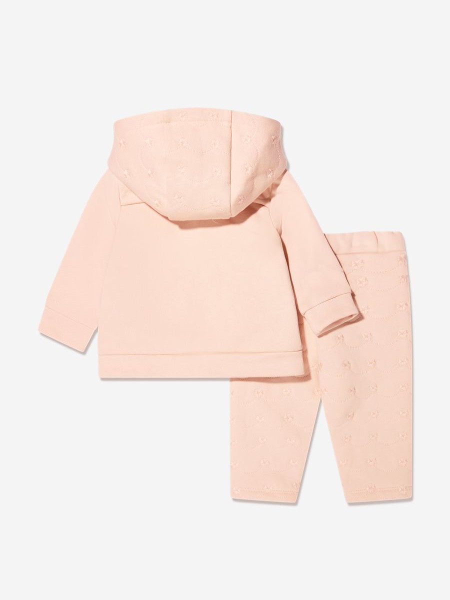 Baby Chloé Tracksuits | Baby Girls Flower Tracksuit In Pink