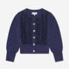 Girls Angels Face Jumpers & Cardigans | Girls Izzy Tulle Ruffle Cardigan In Navy