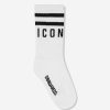 Teen Dsquared2 Kids Accessories | Dsquared2 Kids - Kids Icon Socks In White | Childsplay Clothing