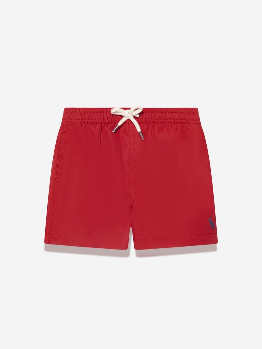 Baby Ralph Lauren Kids Swimwear | Baby Boys Logo Swim Shorts In Red