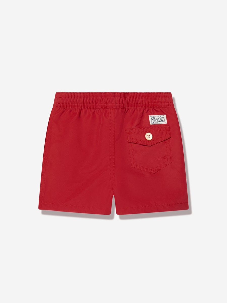 Baby Ralph Lauren Kids Swimwear | Baby Boys Logo Swim Shorts In Red