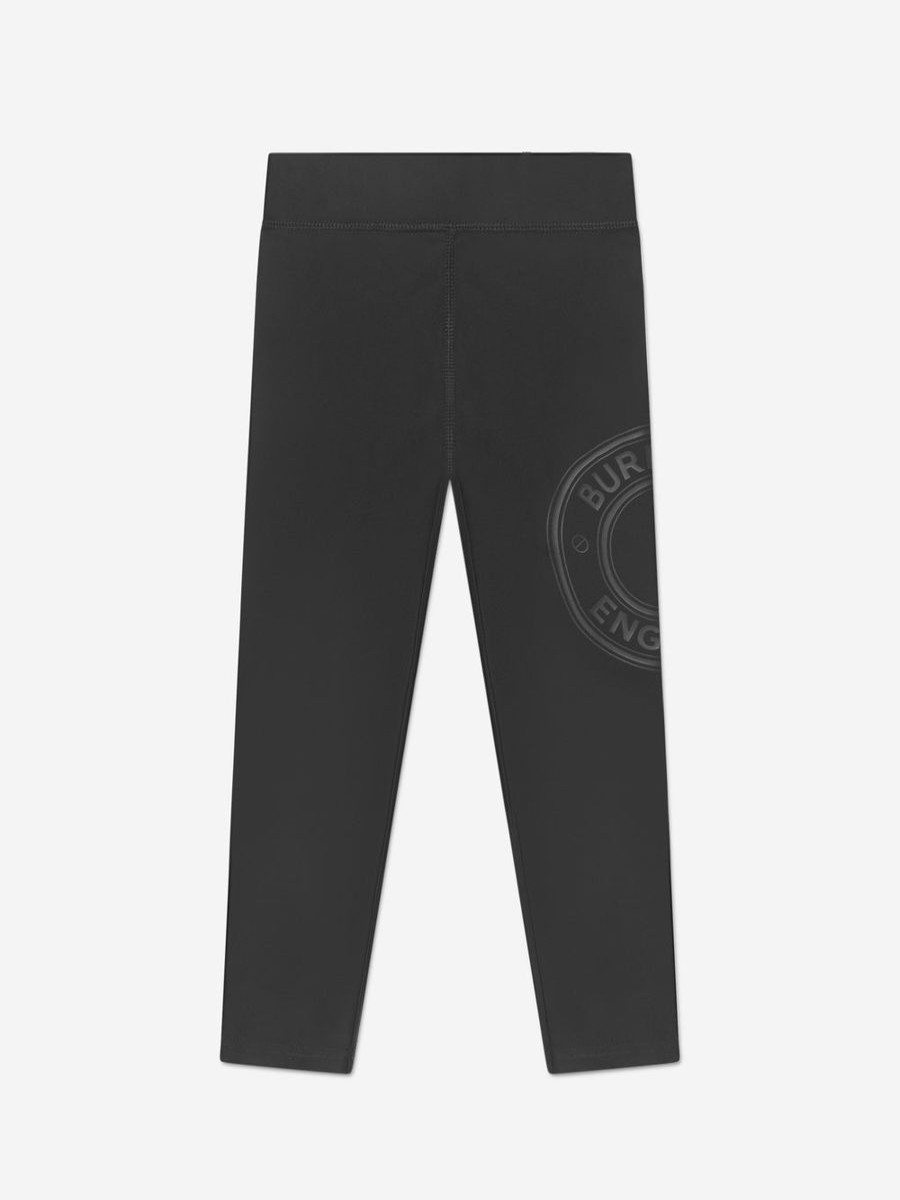 Girls Burberry Kids Leggings | Burberry Kids - Girls Gina Roundel Leggings In Black | Childsplay Clothing