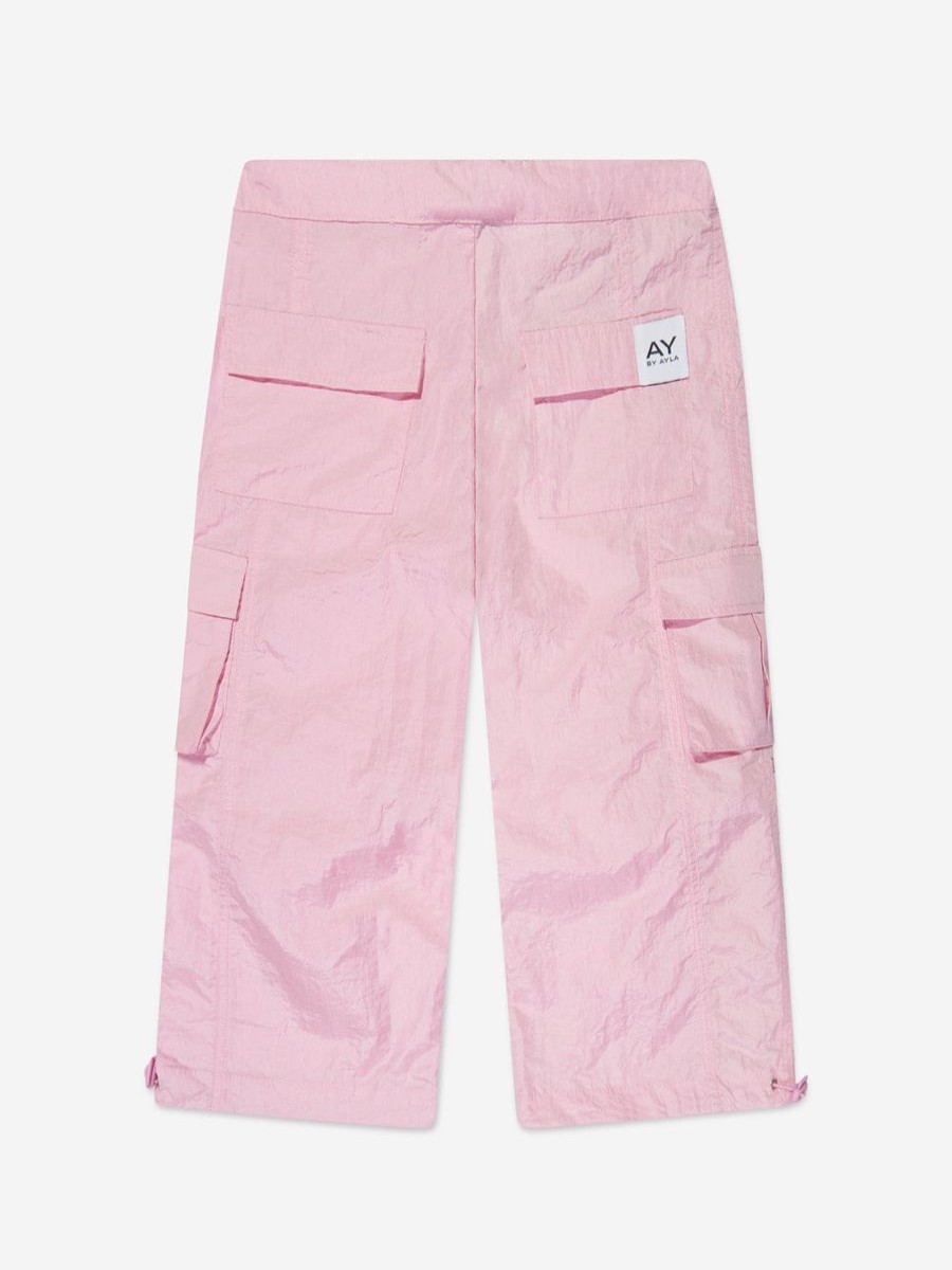 Teen AY by AYLA Shorts | Girls Nylon Cargo Trousers In Pink