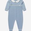 Baby Paz Rodriguez Babygrows & Rompers | Baby Boys Knitted Romper In Blue