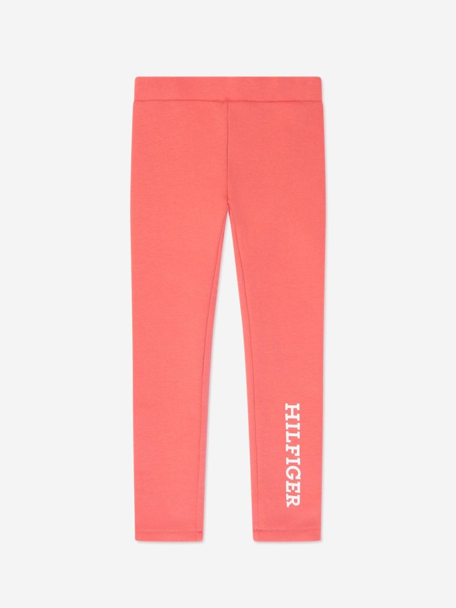 Girls Tommy Hilfiger Leggings | Girls Monotype Leggings In Peach