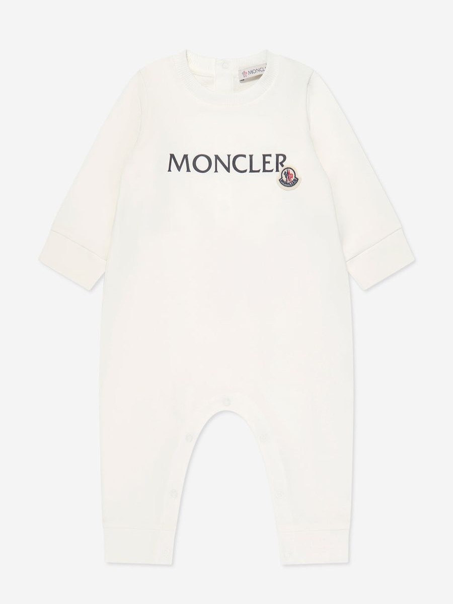 Baby Moncler Enfant Babygrows & Rompers | Baby Logo Romper In White