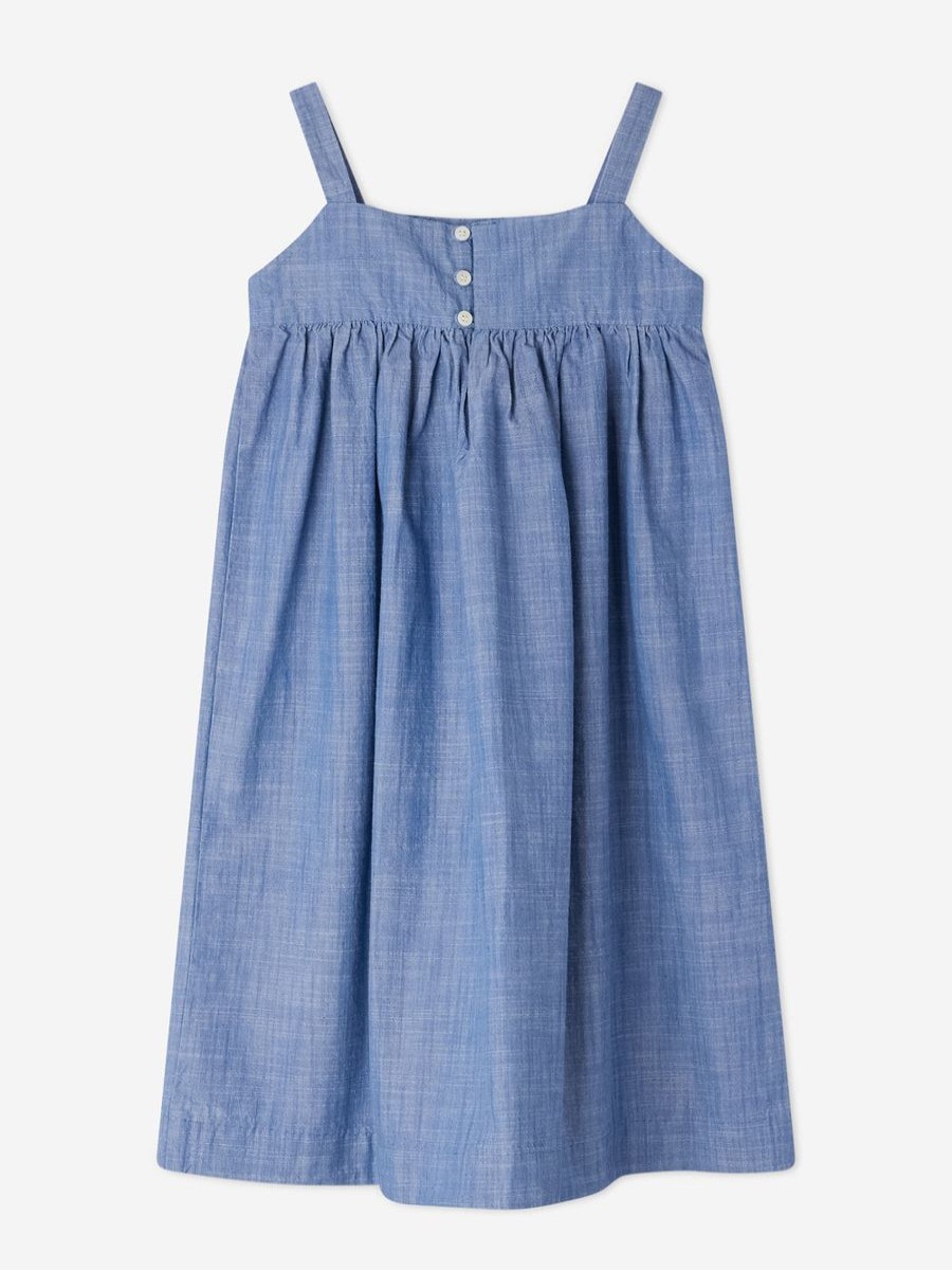 Teen Bonpoint Dresses | Girls Fedora Pinafore Dress In Blue