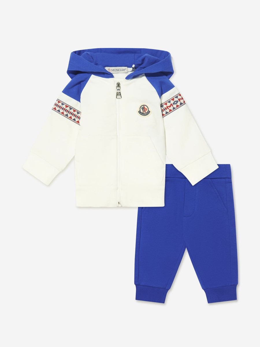 Baby Moncler Enfant Tracksuits | Moncler Enfant - Baby Boys Colourblock Hooded Tracksuit | Childsplay Clothing