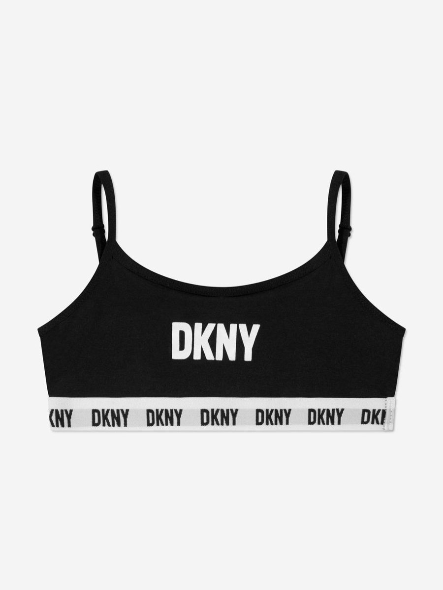 Girls DKNY Underwear | Girls 2 Pack Training Bra Set In Black