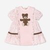 Baby Fendi Kids Dresses | Fendi Kids - Baby Girls Bear Dress In Pink | Childsplay Clothing