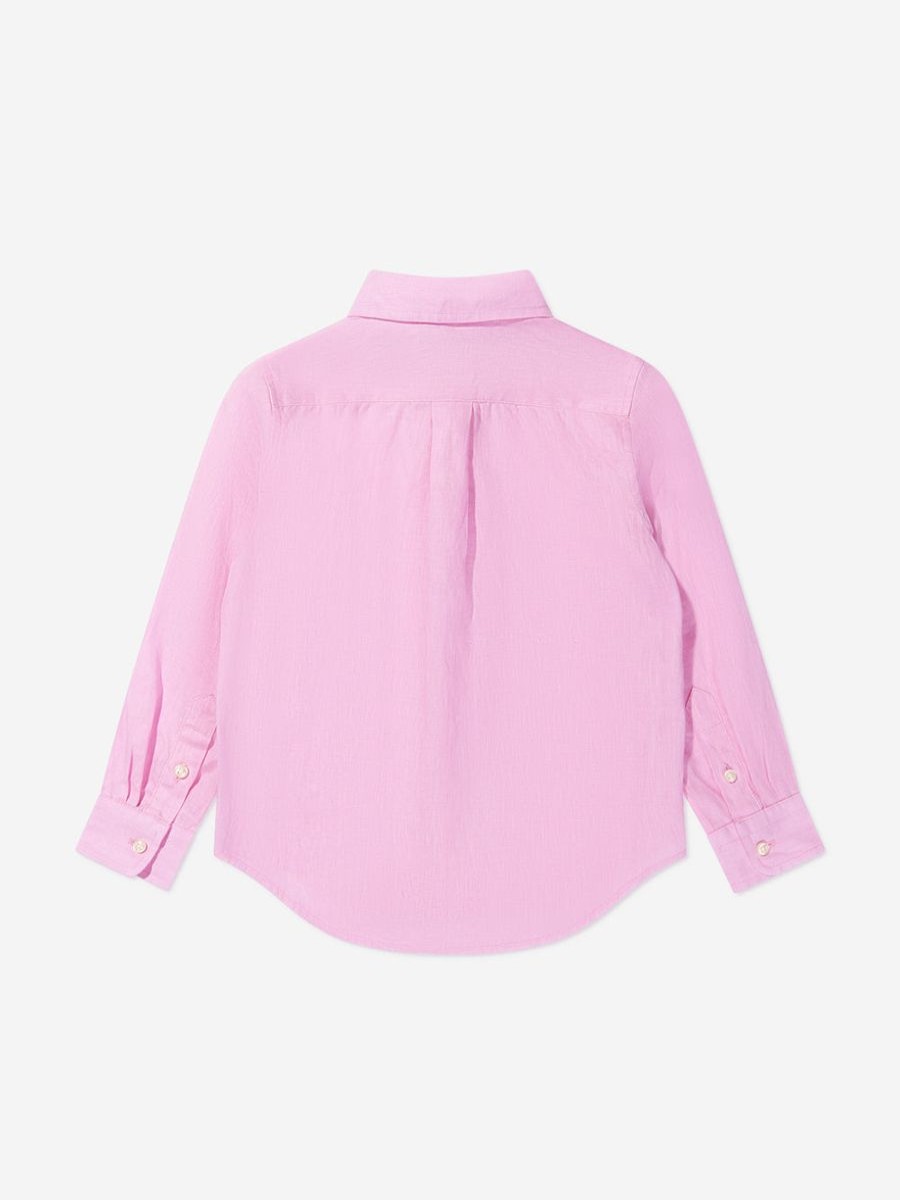 Teen Ralph Lauren Kids Sweatshirts & Hoodies | Boys Linen Logo Shirt In Pink