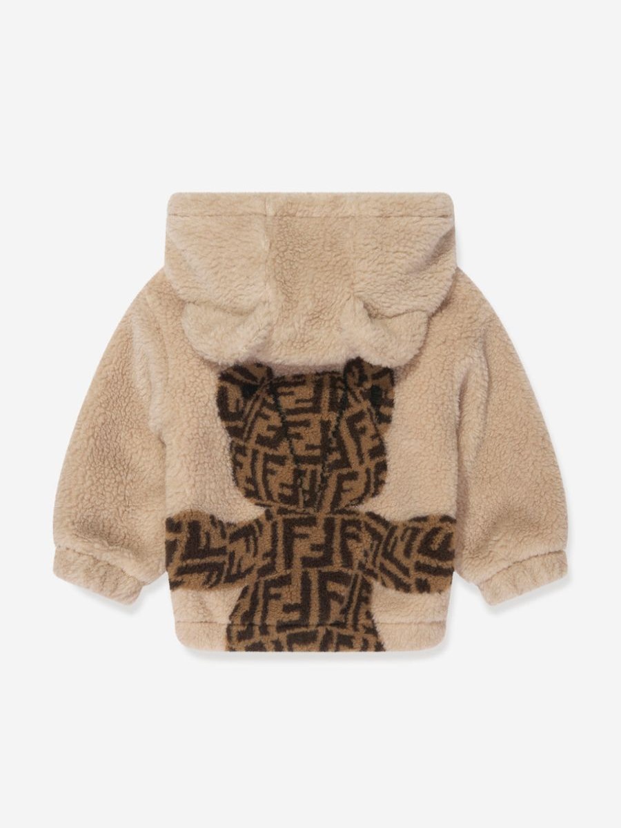 Baby Fendi Kids Sweatshirts & Hoodies | Baby Wool Bear Hoodie In Beige