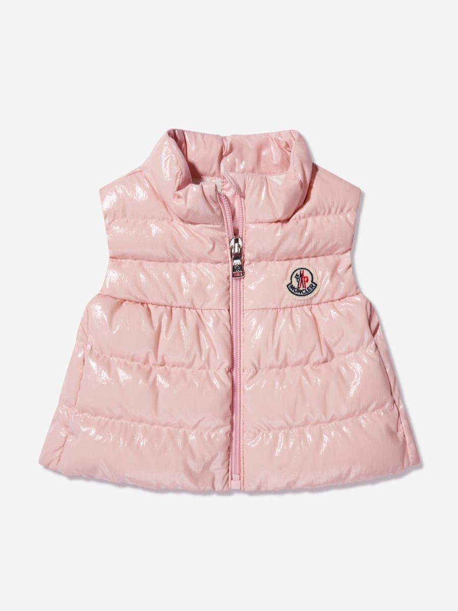 Baby Moncler Enfant Coats & Jackets | Baby Girls Down Padded Hiva Gilet In Pink