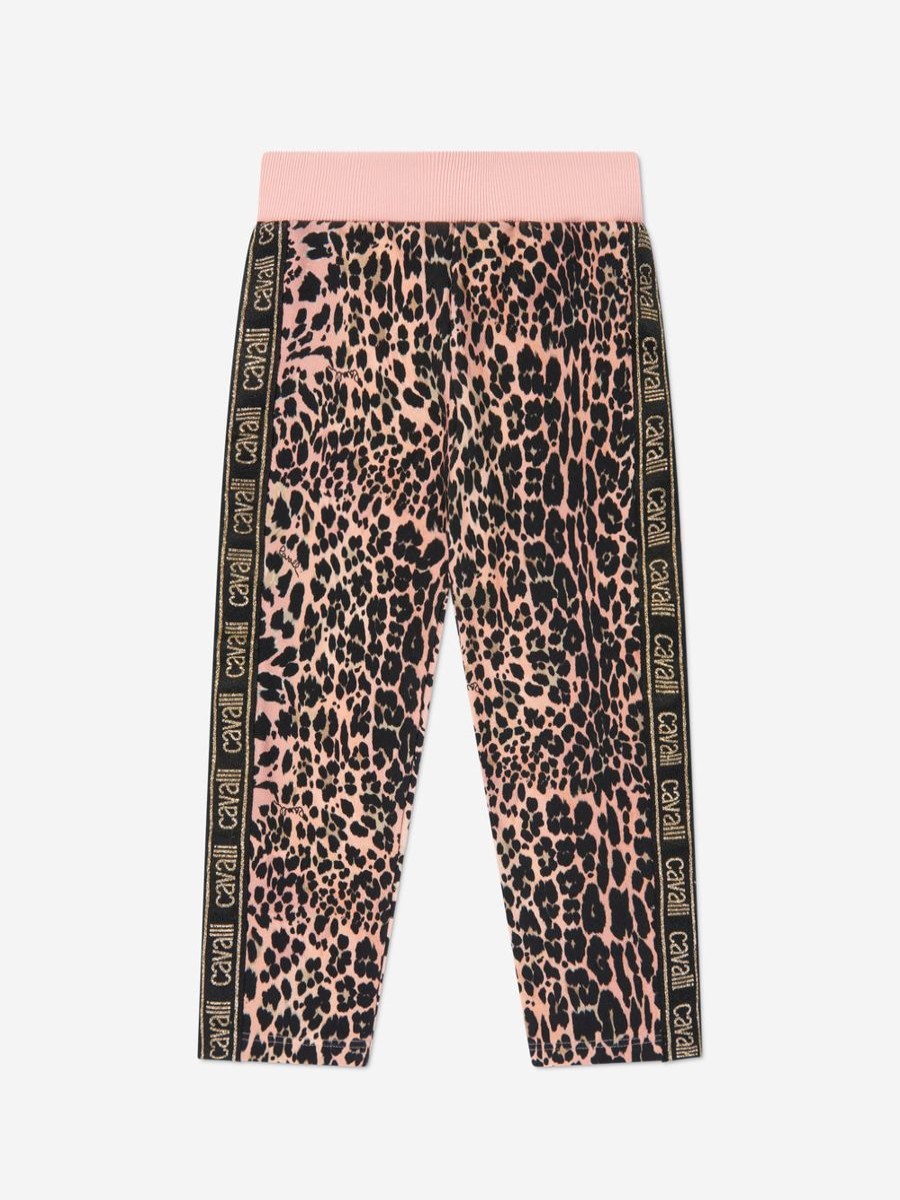 Girls Roberto Cavalli Leggings | Girls Cotton Leopard Print Leggings