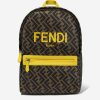 Girls Fendi Kids Bags & Backpacks | Fendi Kids - Kids Ff Logo Backpack In Brown | Childsplay Clothing