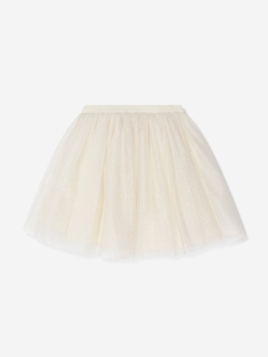 Teen Bonpoint Sweatshirts & Hoodies | Girls Tulle Pois Skirt In Ivory