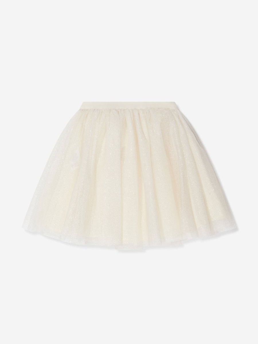 Teen Bonpoint Sweatshirts & Hoodies | Girls Tulle Pois Skirt In Ivory