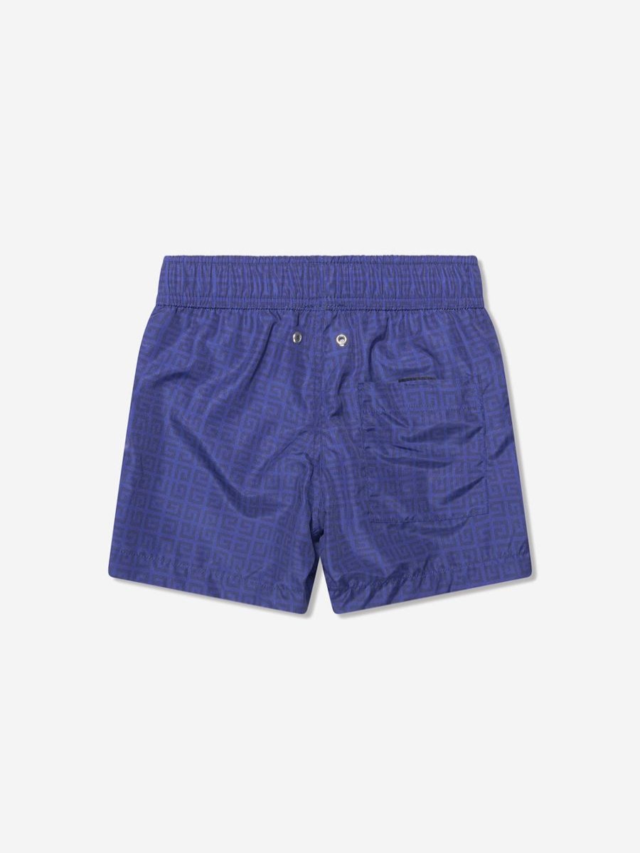 Teen Givenchy Swimwear | Boys 4G Logo Swim Shorts In Blue