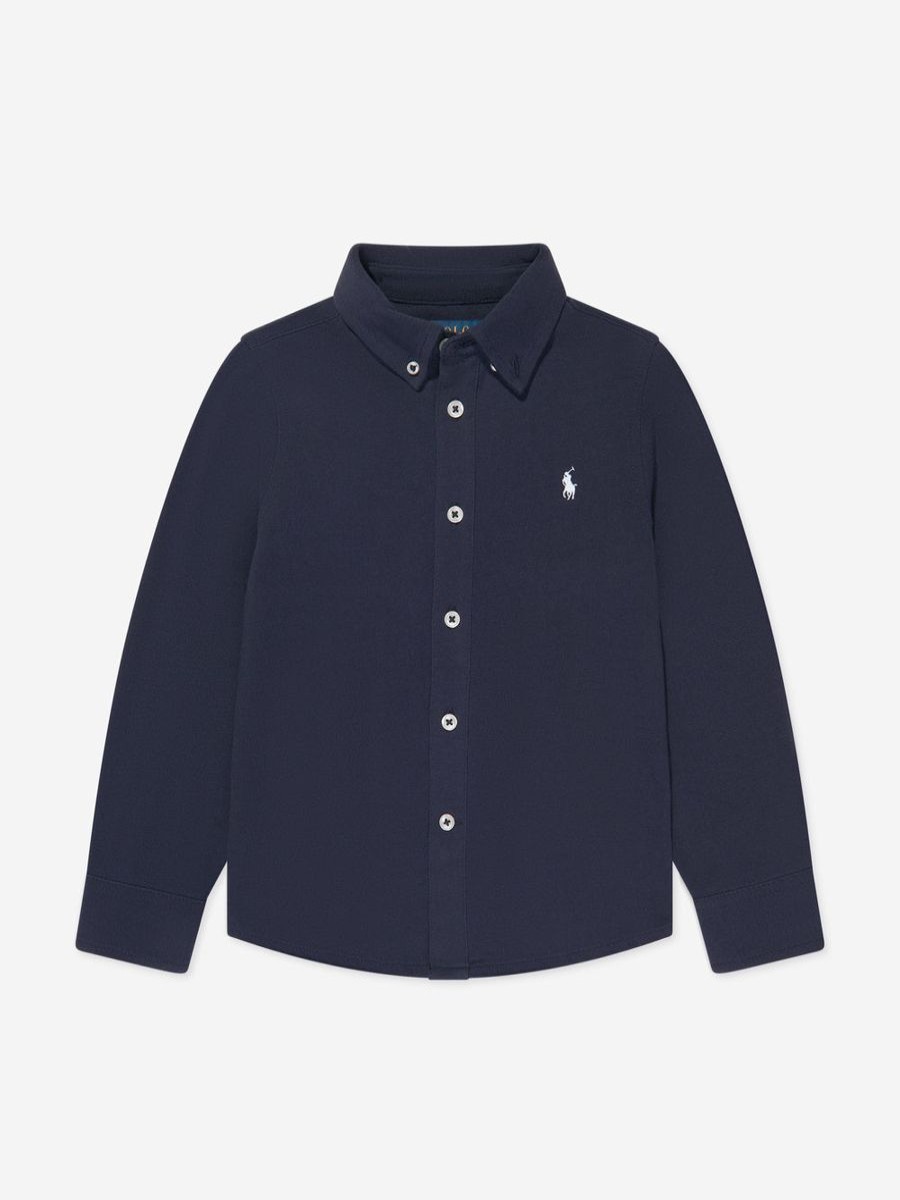 Teen Ralph Lauren Kids Shirts | Boys Mesh Sport Shirt In Navy