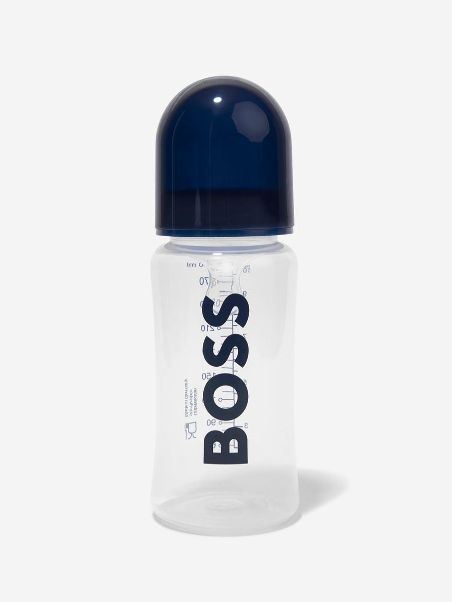 Baby BOSS Bottles, Dummies & Bibs | Boss - Baby 2 Piece Bottles Set In Navy | Childsplay Clothing