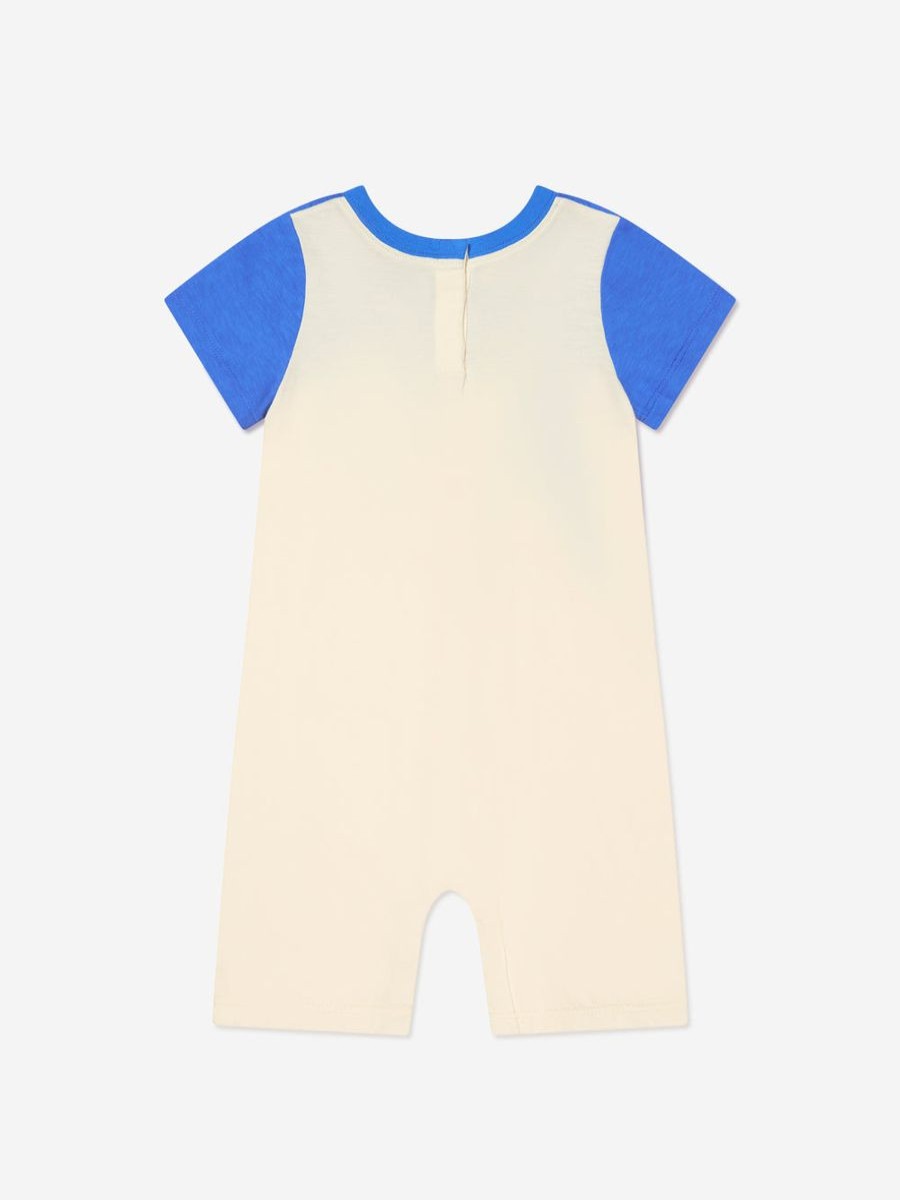 Baby Gucci Kids Babygrows & Rompers | Baby Boys Logo Romper In Blue