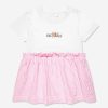 Baby Off-White Dresses | Baby Girls Funny Flowers Dress In White