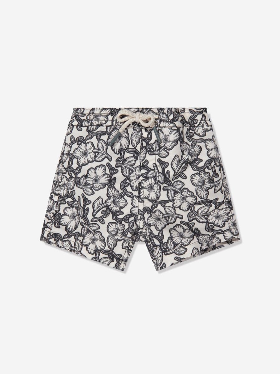 Baby Bonpoint Swimwear | Baby Boys Floral Swim Shorts In Black