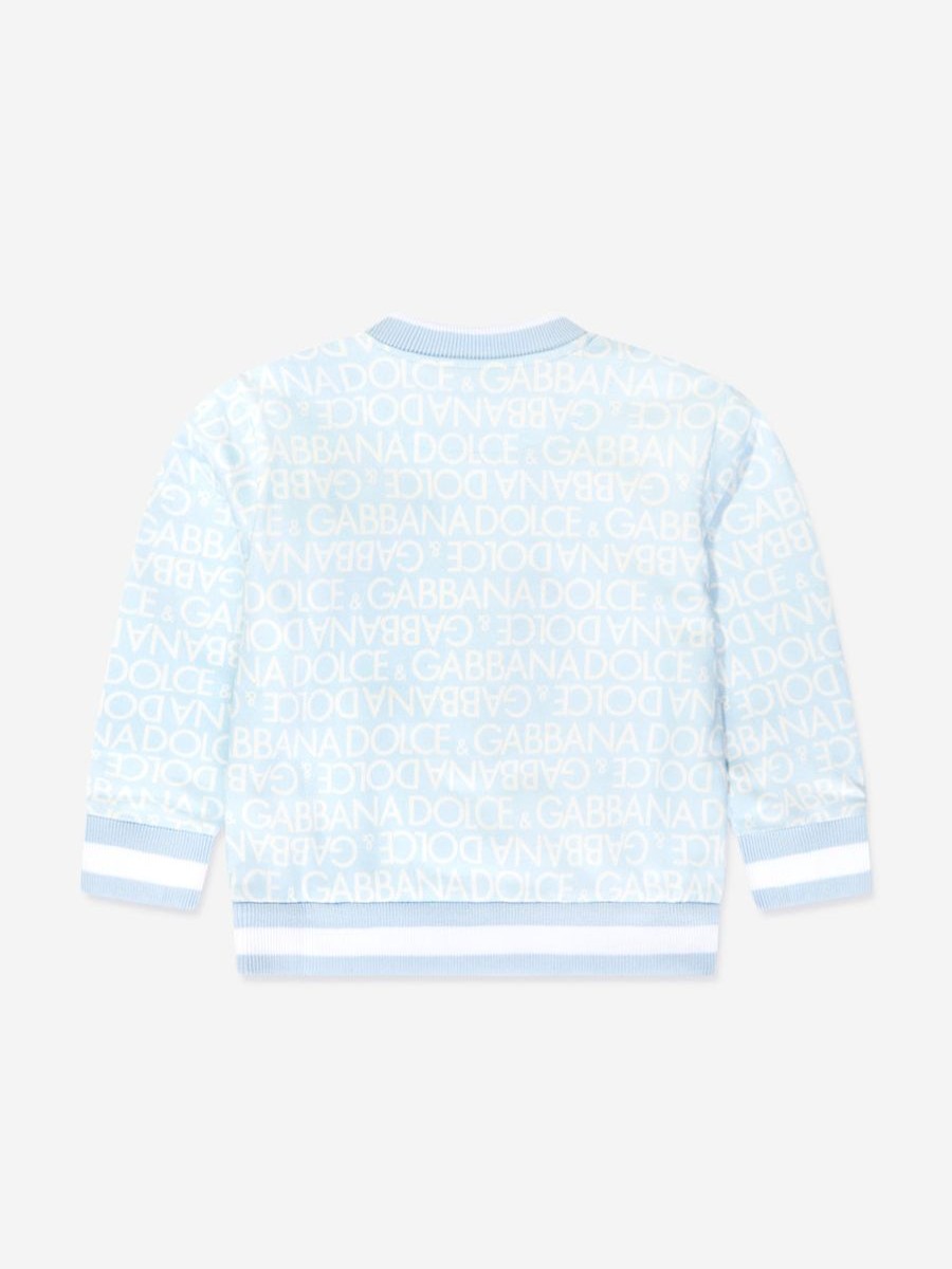 Baby Dolce & Gabbana Kids Sweatshirts & Hoodies | Baby Boys Leopard Sweatshirt In Blue