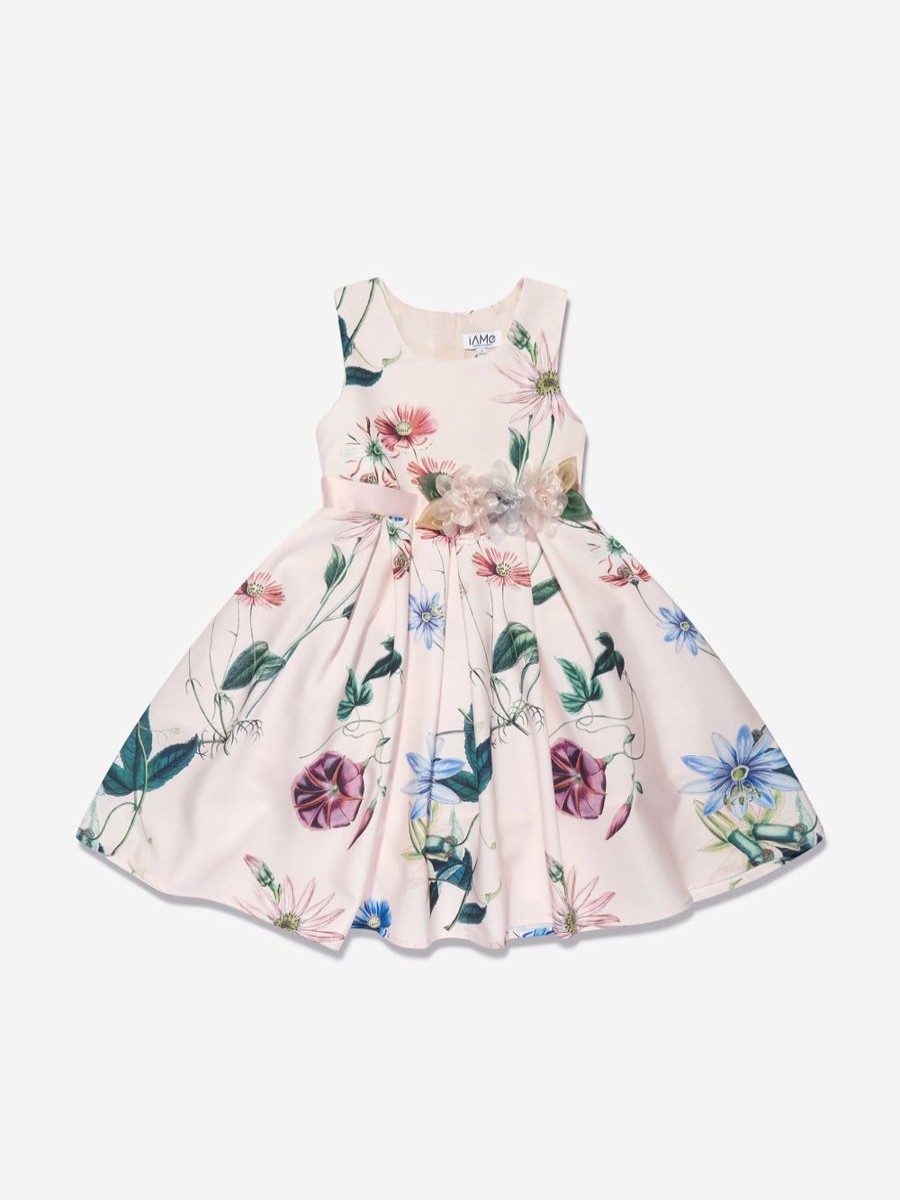 Teen iAMe Dresses | Iame - Girls Floral Printed A Line Dress In Pink | Childsplay Clothing