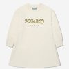 Teen KENZO KIDS Dresses | Girls Logo Sweater Dress In Beige