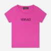 Teen Versace Sweatshirts & Hoodies | Girls Logo T-Shirt In Pink