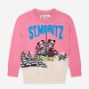 Girls MC2 Saint Barth Jumpers & Cardigans | Girls Mickey Minnie Ski Jumper In Pink