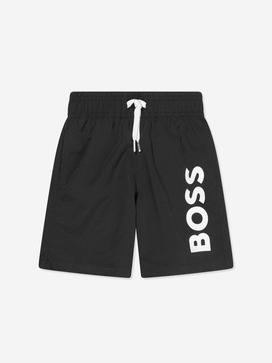 Teen BOSS Swimwear | Boys Logo Swim Shorts In Black