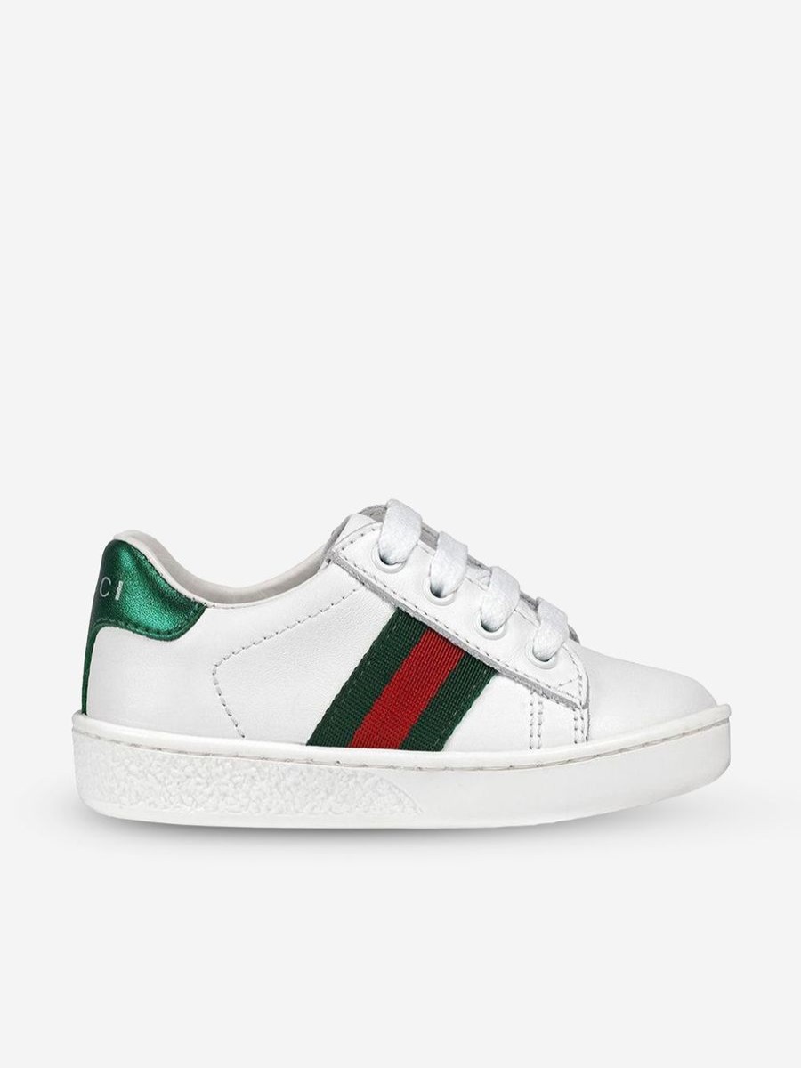 Girls Gucci Kids Sneakers | Kids Leather Ace Trainers