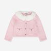 Girls Self Portrait Jumpers & Cardigans | Girls Sequin Knit Cardigan In Pink