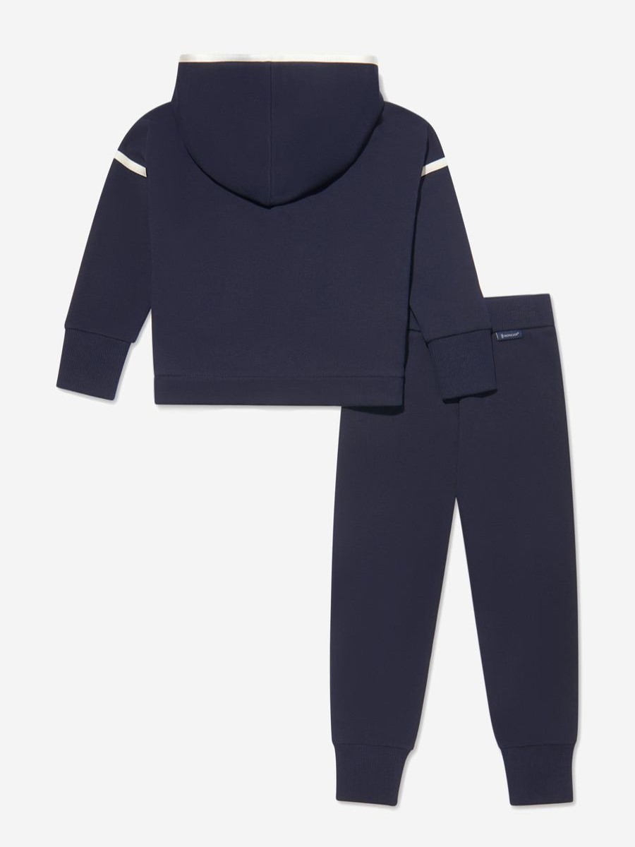 Girls Moncler Enfant Tracksuits | Moncler Enfant - Girls Contrast Zip Hooded Tracksuit | Childsplay Clothing